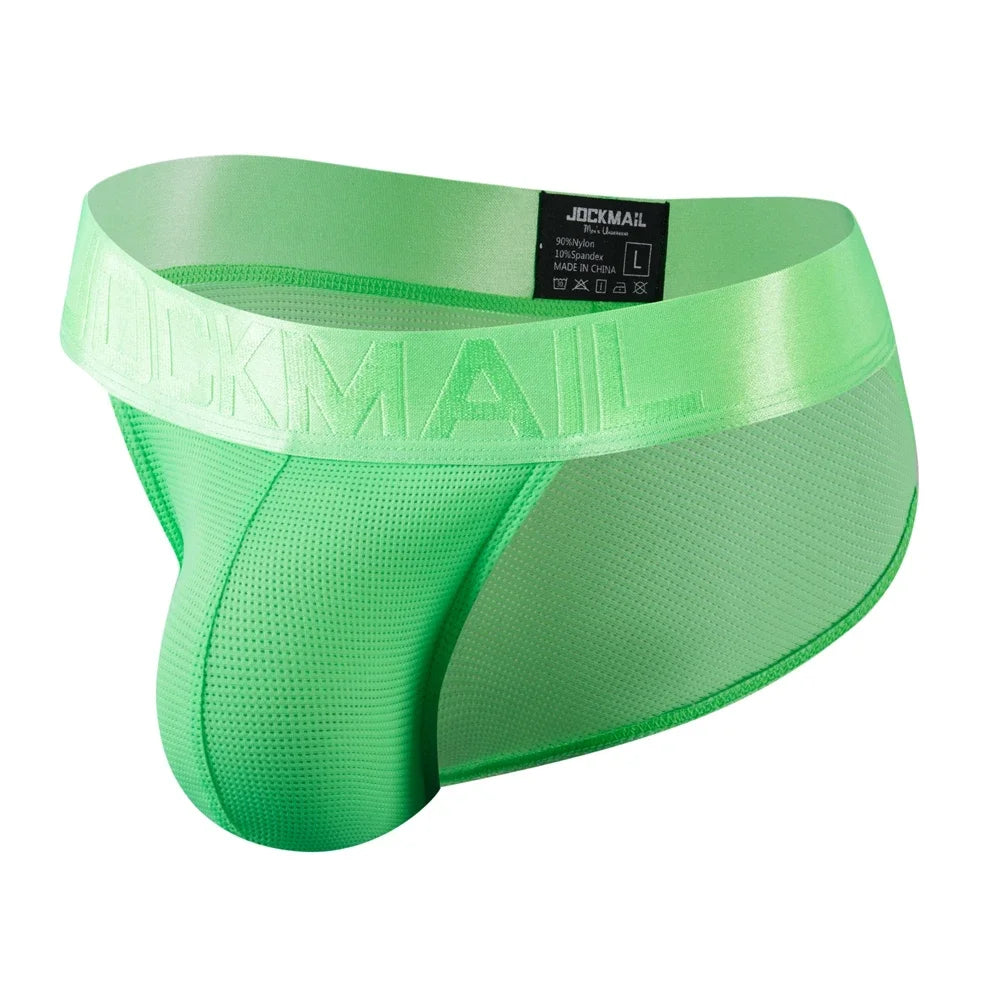 Sexy Man's Underwear Briefs Underpants Nylon Mesh Quick Dry Men's Briefs Bikini Slip Men's Tanga Briefs Nylon SPANDEX