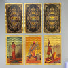 Golden Foil Tarot Deck Prophecy Cards for Beginners with 2-Languages Guidebook 12x7cm Toro Taro