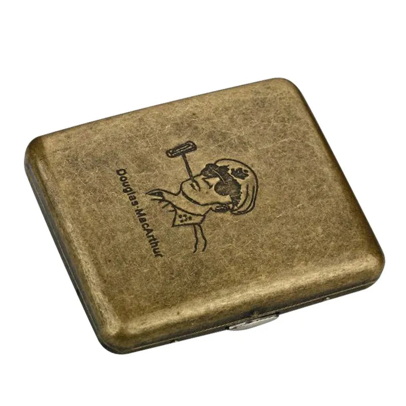 Classic Retro Cigarette Case Portable 20 Capacity Cigarettes Box Smoking Accessories Storage