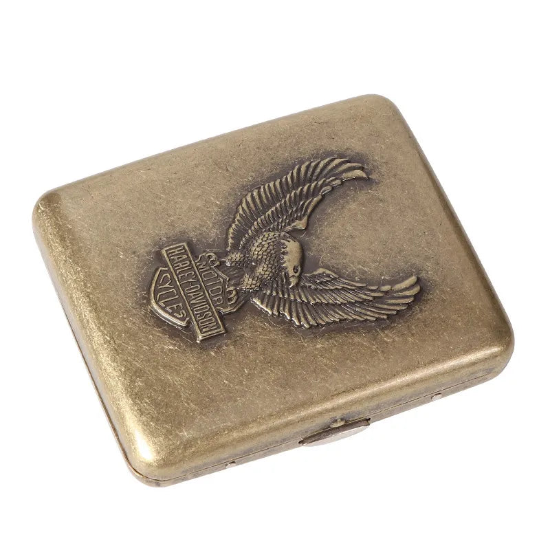 Classic Retro Cigarette Case Portable 20 Capacity Cigarettes Box Smoking Accessories Storage