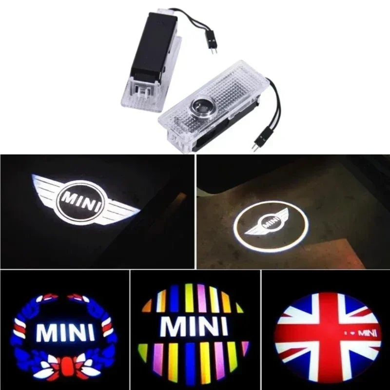 Mini Logo Welcome Lamp Auto Parts for Cooper Works F54 F55 F56 R55 R56 R57 R59 R52 Car Lighting Accessory