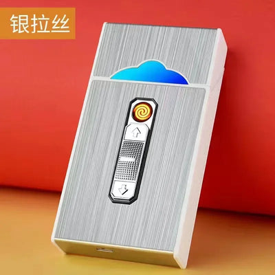 Charging Lighter Smoking Accessory 2 In 1 Waterproof Rechargeable Cigarette Case Holder