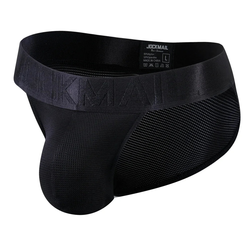 Sexy Man's Underwear Briefs Underpants Nylon Mesh Quick Dry Men's Briefs Bikini Slip Men's Tanga Briefs Nylon SPANDEX