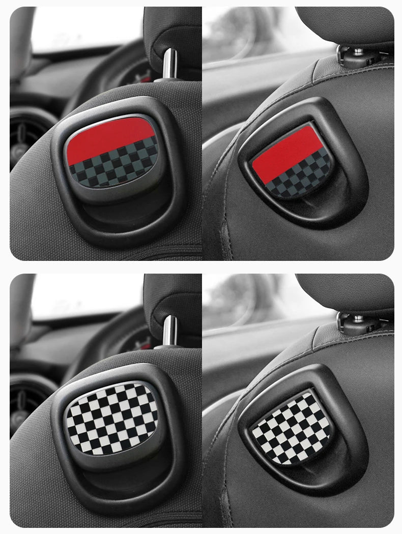 Car Rear Seat Back Handle Decal Cover Protective Sticker For Mini Cooper R56 R55 F56 F57 Interior Decorative Accessories