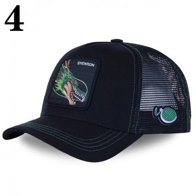 DRAGONBALL Mesh Cap Cartoon Mesh Cap Men And Women Baseball Cap Fashion Patch Trucker Cap