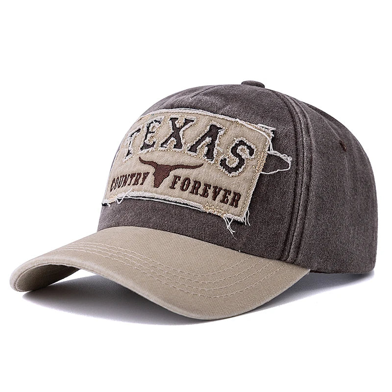 Baseball Cap TEXAS Letter Embroidery Outdoor Sports Dad Hat For Men And Women