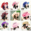 Flower Lady Hat Summer Organza Wide Brim Sunscreen Kentucky Derby Hats For Women