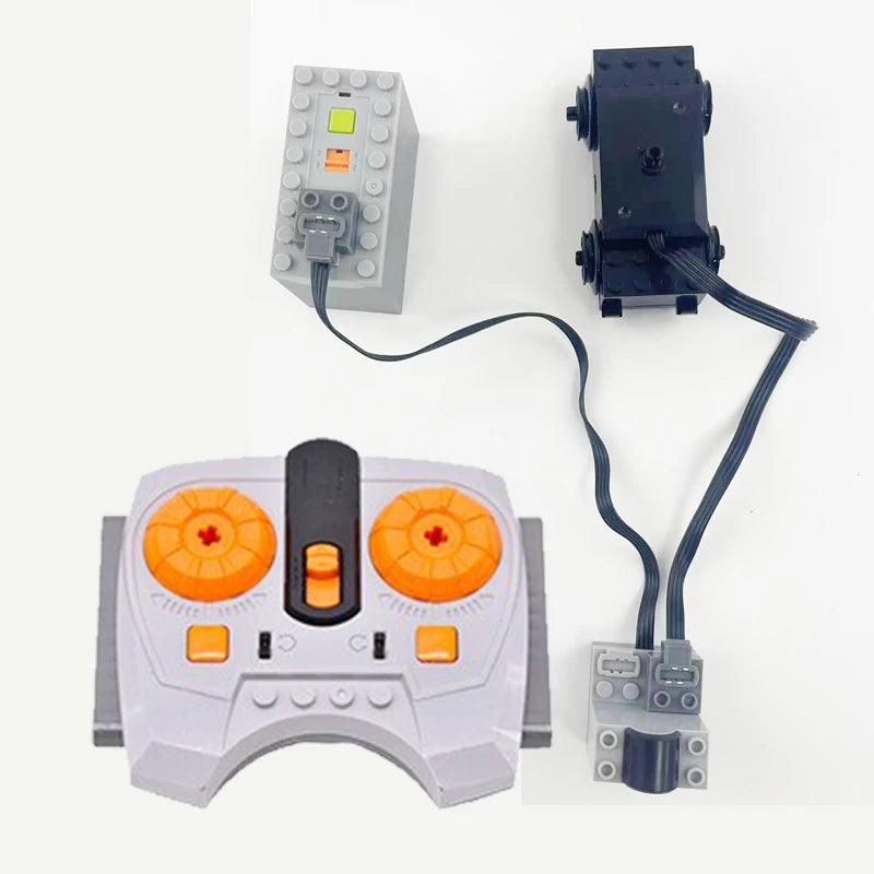 Train Track Building Blocks For MOC Power Functions Parts Motor Battery Box Infrared Speed Remote Control Receiver for Legoeds