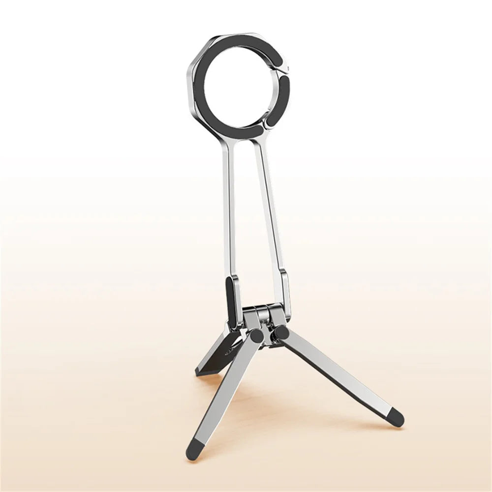 Magnetic ring alloy mobile phone holder Tripod Stand Portable Foldable Bracket Pocket Cell Phone Stand Non-slip