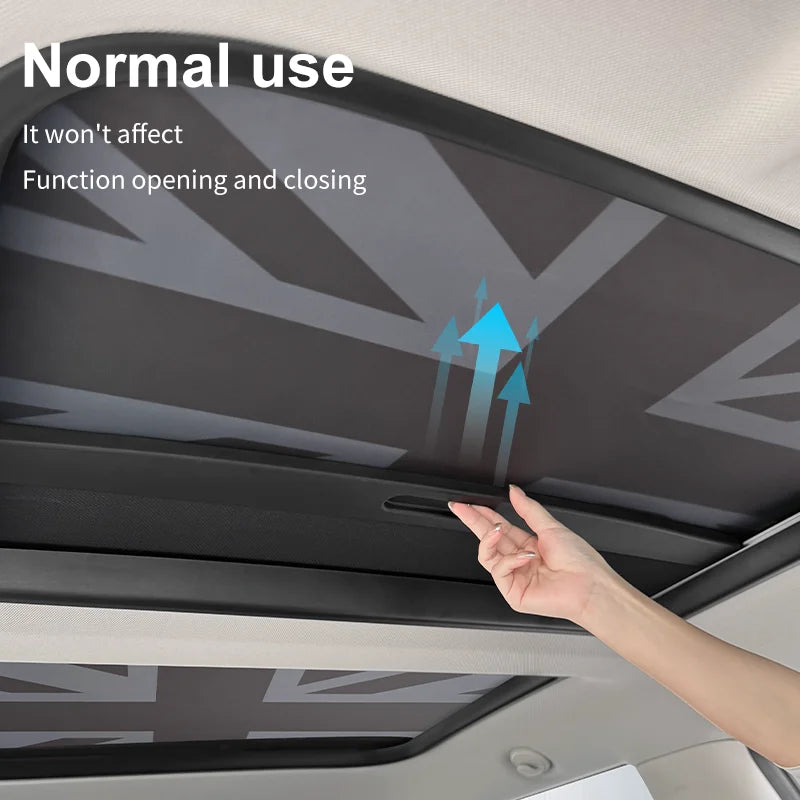 Car Sunroof Sunshade Cover For Mini Cooper F56 F60 F55 R56 R60 F65 F66 Sunscreen Protector UV Heat Isolate Foldable Accessories