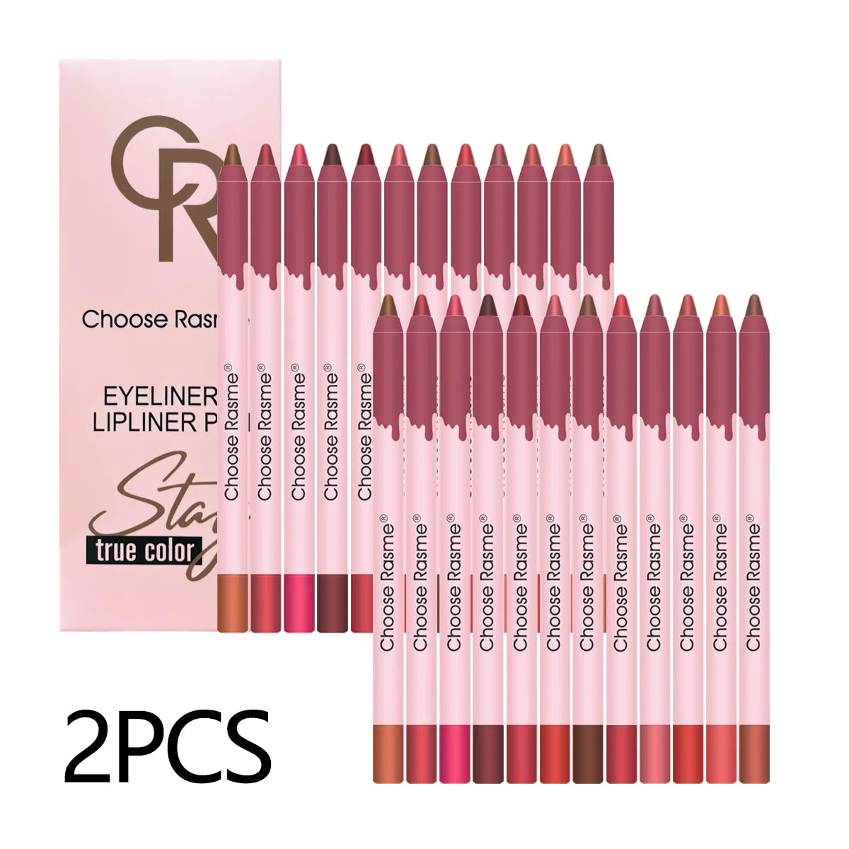 Lip Liner Pencil Set Waterproof Long Lasting Nude Red Lip Contour Pencil Sexy Rose Pink Lipstick Tint Makeup
