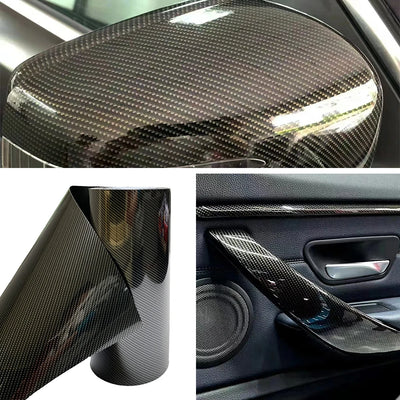 Car Stickers Carbon Fiber Vinyl Wrap Film 3D 4D 5D 6D Gloss Carbon Fiber Film Waterproof Sticker for Car Accessories