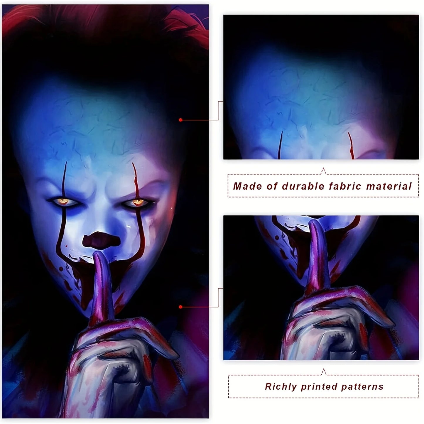 Halloween banner is decorated, served as a prank or treated to a creepy creepy IT themed background