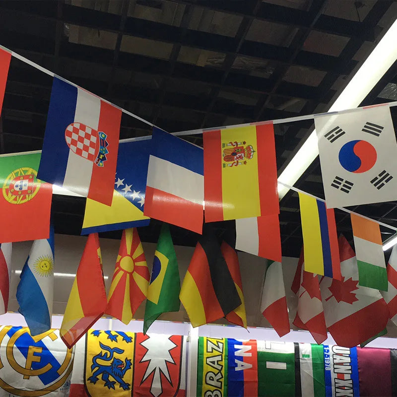 FLAG 100/200 Countries National Flag14x21cm 20x30cm String Flag Countries Around The World Nations Flag For Party decor
