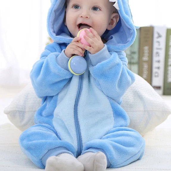 Baby Rompers Winter Costume Flannel for Girl Boy Toddler Infant Clothes Kids Overall Animals