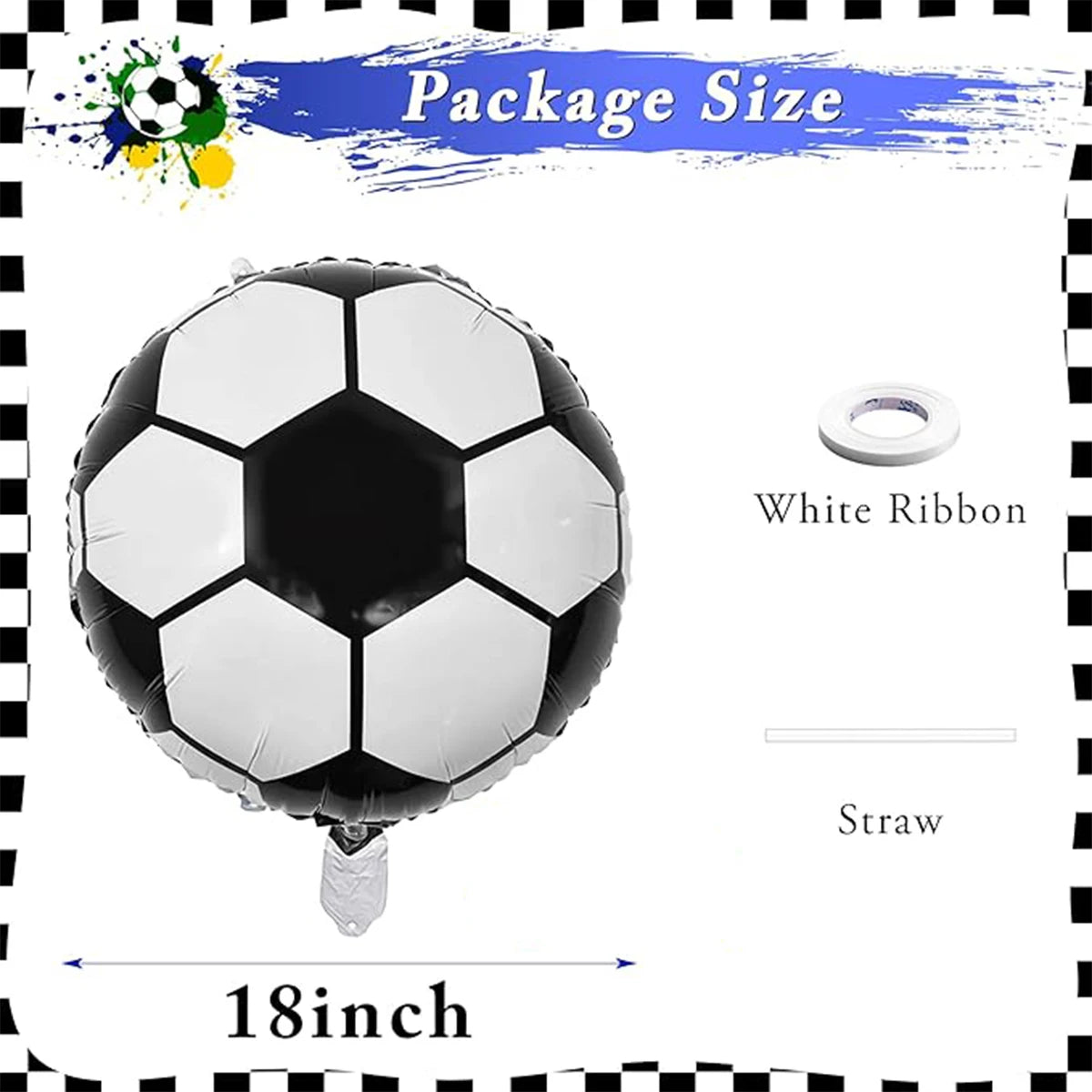 18 inches Soccer Balloons Soccer Themed Party Decor Soccer Ball Balloon For Birthday Sports Graduation Party Decoration