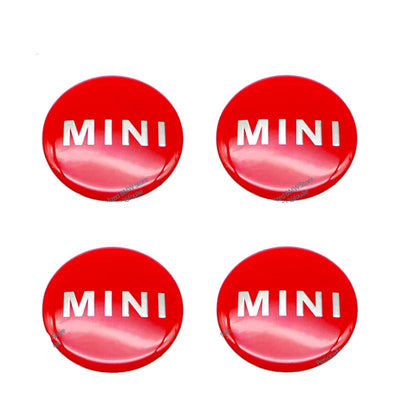 4pcs 52mm Car Wheel Center Cap Sticker Hub Cap Decal For MINI JHON COOPERR50 R52 F56 R53 F60 R57 R58 R59 R60 S Auto Accessories