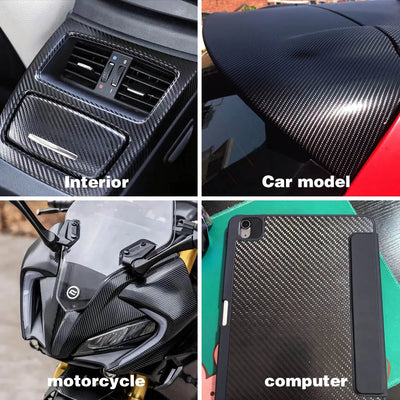 Car Stickers Carbon Fiber Vinyl Wrap Film 3D 4D 5D 6D Gloss Carbon Fiber Film Waterproof Sticker for Car Accessories