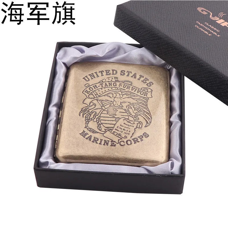Classic Retro Cigarette Case Portable 20 Capacity Cigarettes Box Smoking Accessories Storage