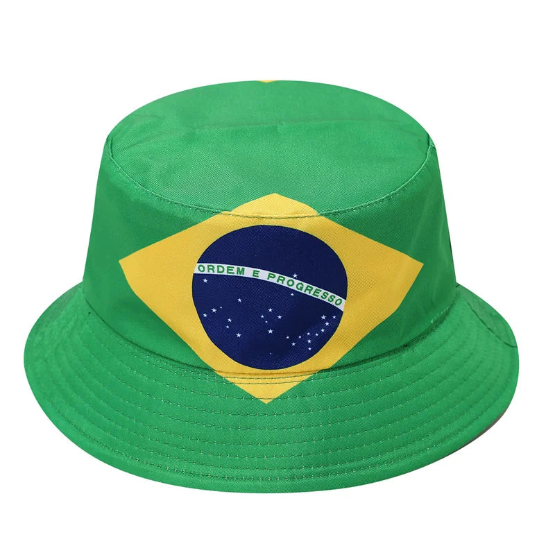 Countries National Flag Bucket Hat Men Women Football Fan Party Football Cup Reversible Sun Hat Soccer Fans