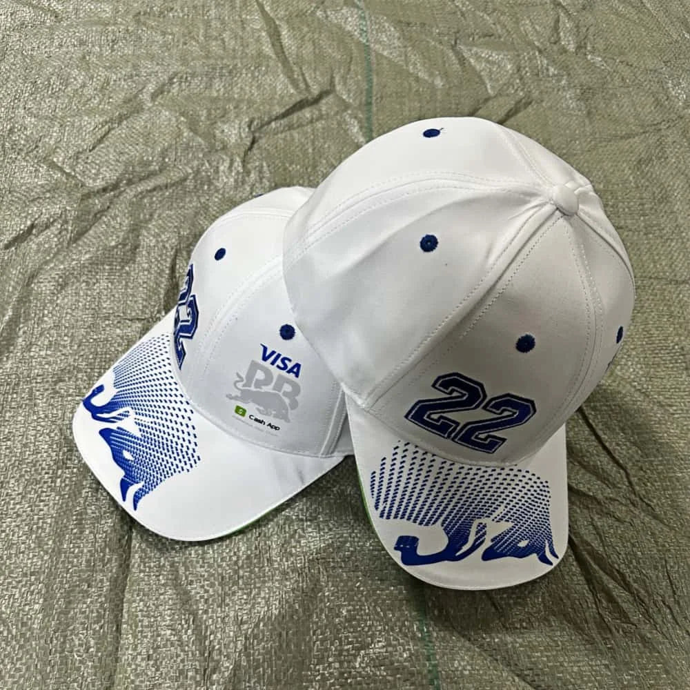 22 Red Bull Hat Red Bull Racing Hat Men's and Women's Summer Bent Red Bull Baseball Hat