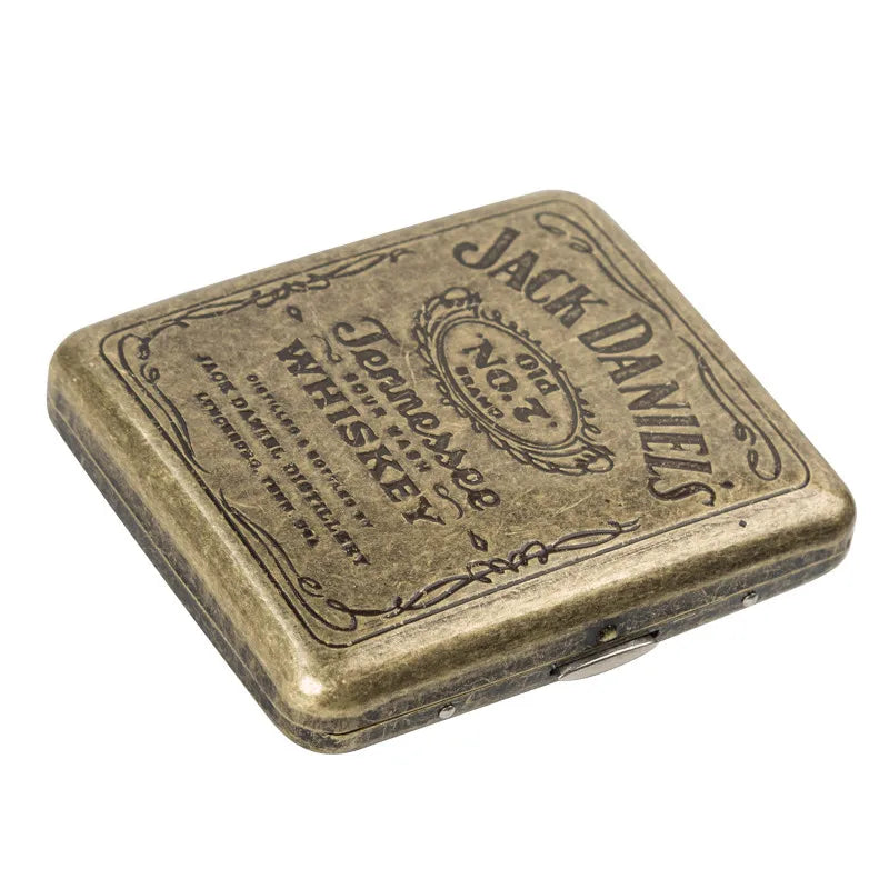 Classic Retro Cigarette Case Portable 20 Capacity Cigarettes Box Smoking Accessories Storage