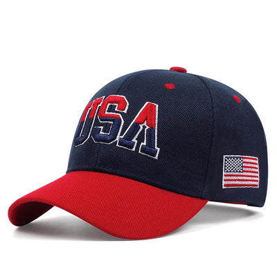 Bastball Cap Classic USA Embroidered American Flag Baseball Caps For Men Women Snapback Hat Unisex Hip Hop Hats