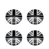 4pcs 52mm Car Wheel Center Cap Sticker Hub Cap Decal For MINI JHON COOPERR50 R52 F56 R53 F60 R57 R58 R59 R60 S Auto Accessories