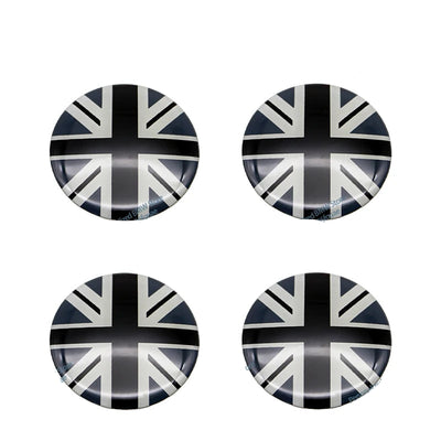 4pcs 52mm Car Wheel Center Cap Sticker Hub Cap Decal For MINI JHON COOPERR50 R52 F56 R53 F60 R57 R58 R59 R60 S Auto Accessories