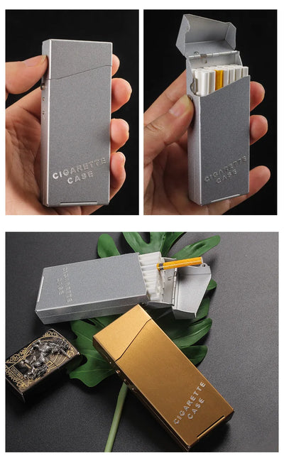 Aluminum Alloy Thin Cigarette Box Moisture Proof and Pressure Proof Creative Cigarette Case