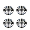 4pcs 52mm Car Wheel Center Cap Sticker Hub Cap Decal For MINI JHON COOPERR50 R52 F56 R53 F60 R57 R58 R59 R60 S Auto Accessories