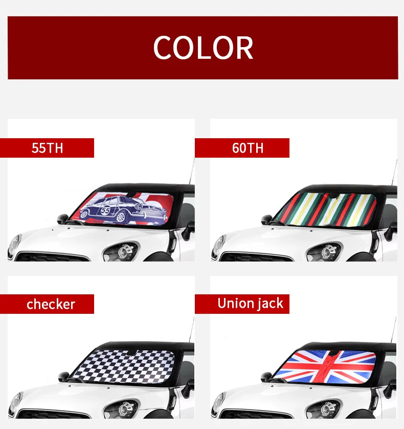 Car Windshield Sunshade Cover Blocks UV Ray Reflector For Mini Cooper One R50 R56 R60 F55 F56 R58 R59