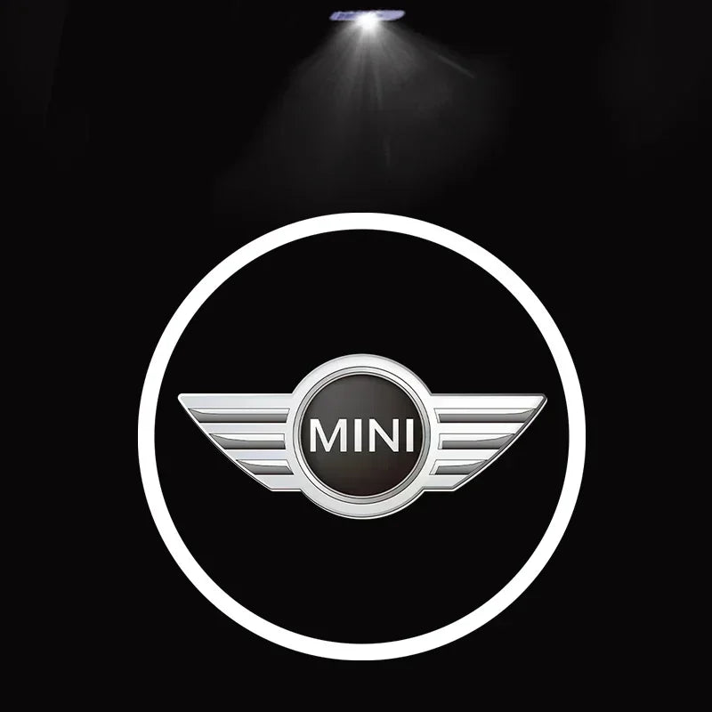 Car Door Welcome Lamps HD LED Laser Projectaor Lights 2PC For MINI Cooper One S JCW R56 R55 R53 F55 F56 R57 R60