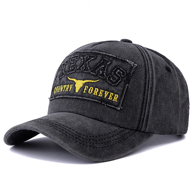 Baseball Cap TEXAS Letter Embroidery Outdoor Sports Dad Hat For Men And Women