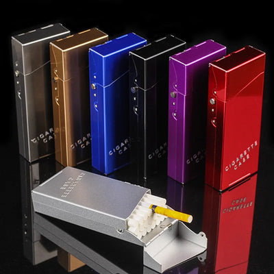 Aluminum Alloy Thin Cigarette Box Moisture Proof and Pressure Proof Creative Cigarette Case