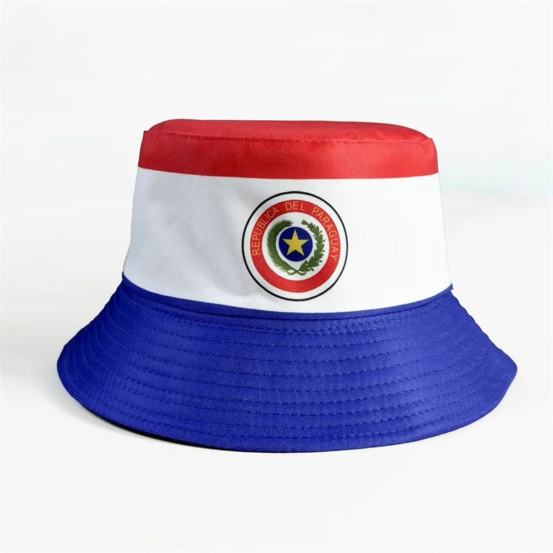 Countries National Flag Bucket Hat Men Women Football Fan Party Football Cup Reversible Sun Hat Soccer Fans