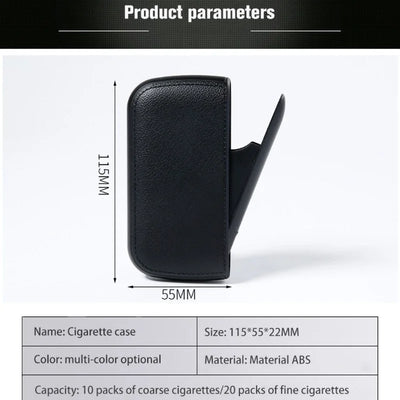 Leather Cigarette Case with USB Tungsten Electronic Lighter Cigarette Case Men's Exquisite Gift Cigarette Tool