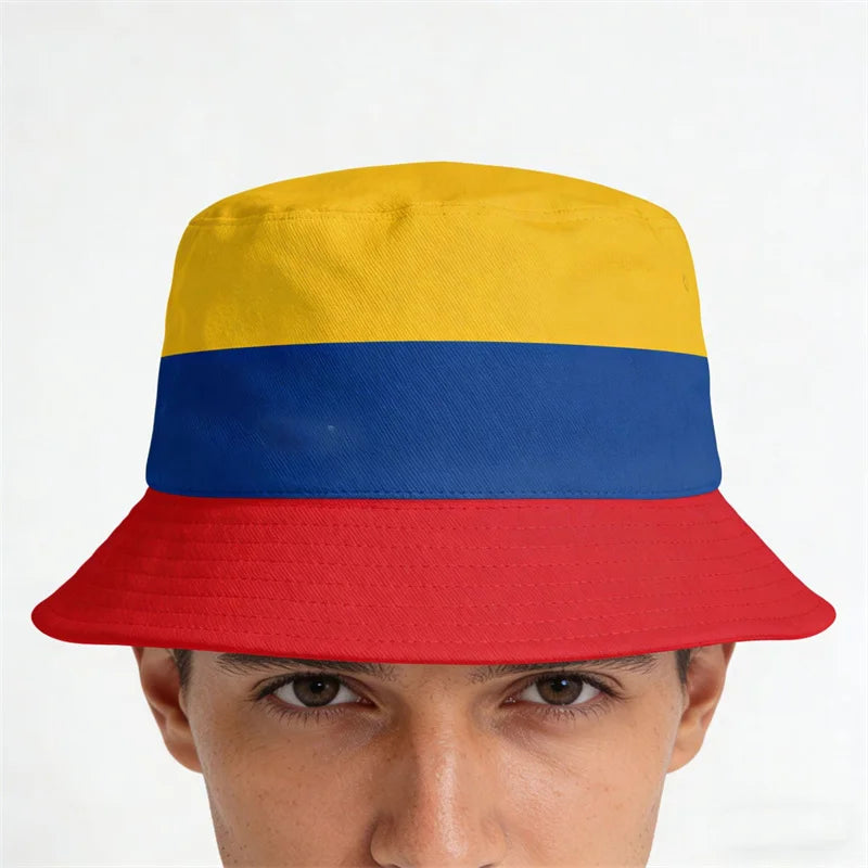 Countries National Flag Bucket Hat Men Women Football Fan Party Football Cup Reversible Sun Hat Soccer Fans