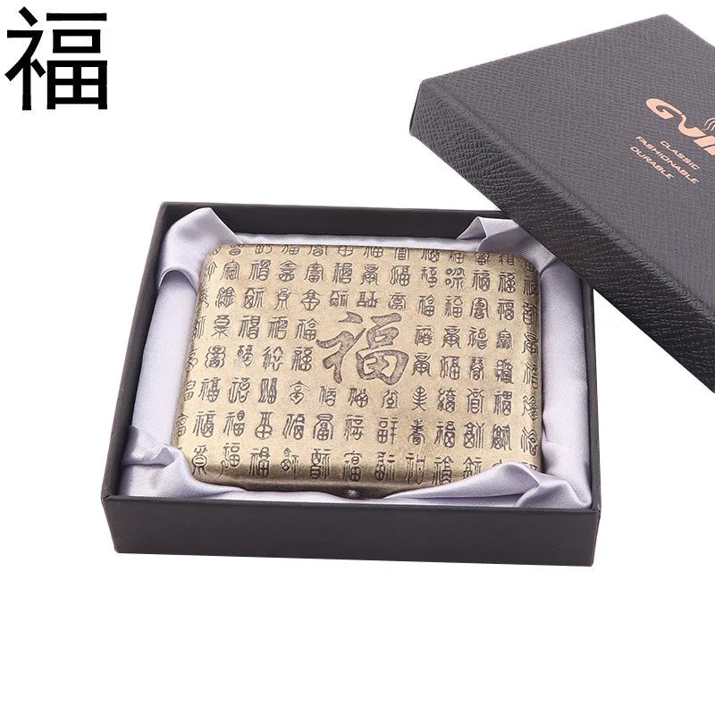 Classic Retro Cigarette Case Portable 20 Capacity Cigarettes Box Smoking Accessories Storage