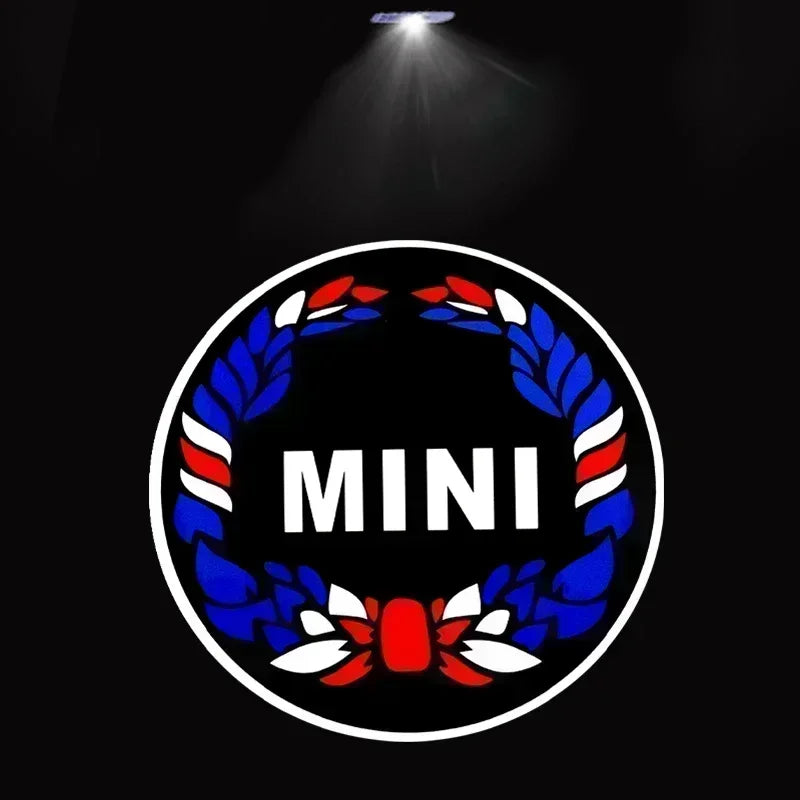 Car Door Welcome Lamps HD LED Laser Projectaor Lights 2PC For MINI Cooper One S JCW R56 R55 R53 F55 F56 R57 R60