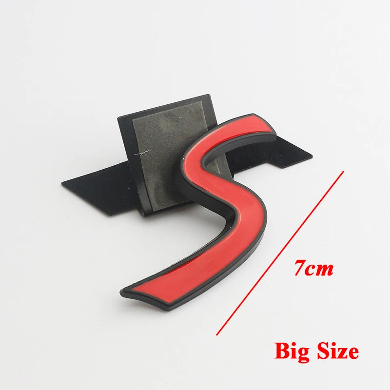 3D Metal Letters Car Front Grille Badge Sticker S Emblem Logo For Car S R56 R53 F56 R50 R52 R57 Accessories