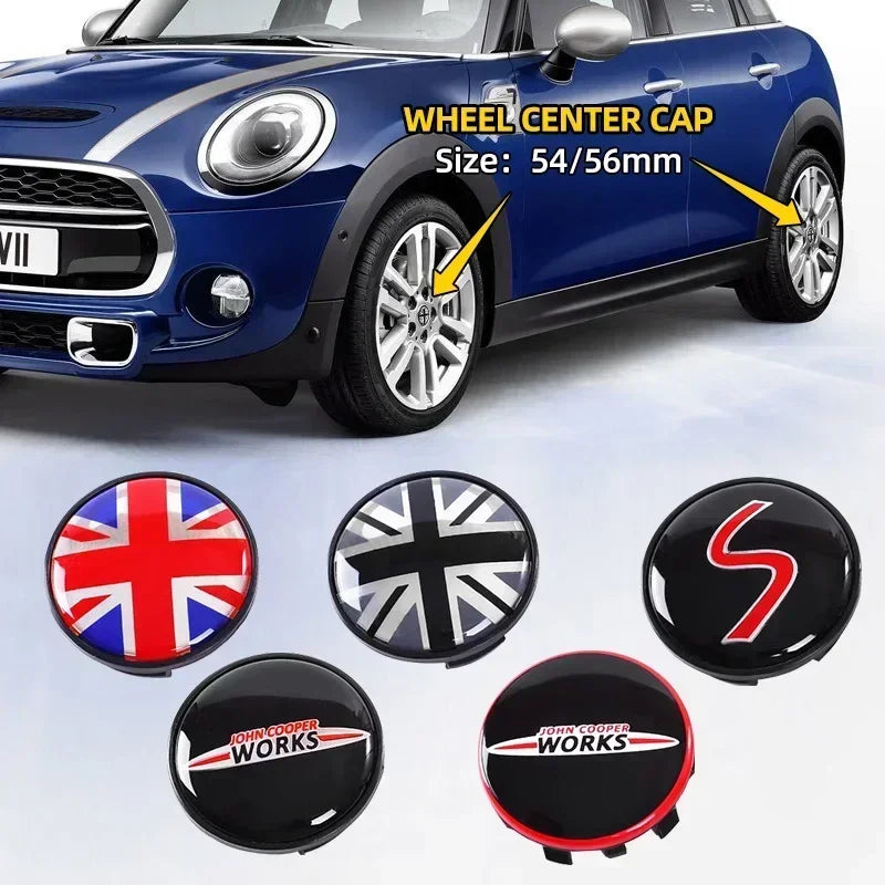 Car emblem Wheel hub Center Cap Badge covers For Mini Cooper S 2011 2012 2013 R56 R50 R53 F56 F55 R60 Accessories