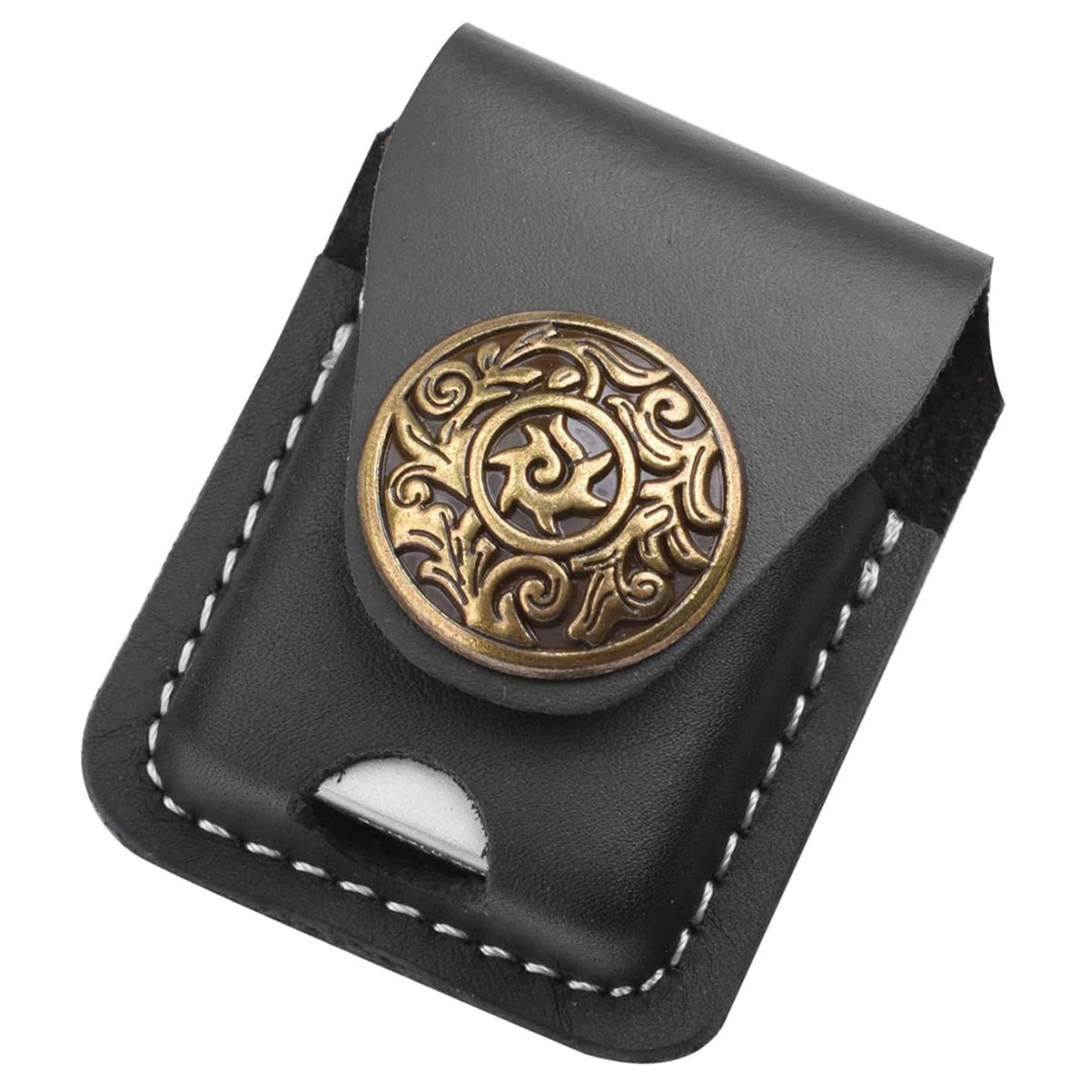 PU Leather Lighter Storage Case, Compact Outdoor Camping Hiking Accessory