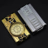 Gold Watch Windproof Jet Butane Lighter Torch Turbo Gas Inflatable Lighter Cigar Cigarette Accessories Men's Gift