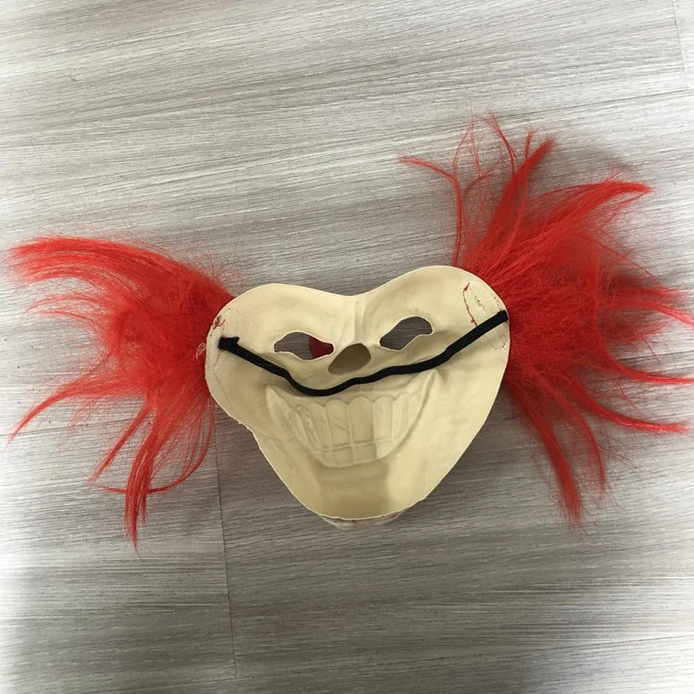Joker Mask Cosplay Bloody Half Face Clown Latex Masks Halloween Carnival Purim Party Costume Props