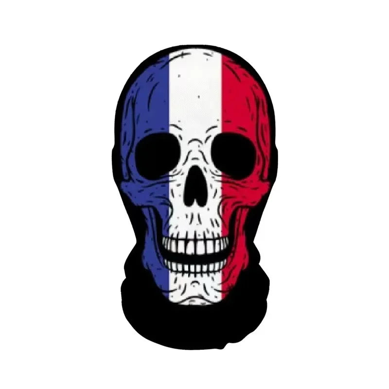Halloween Skeleton Mesh Hood Mask | Elastic Breathable | Scary Party Cosplay Face Cover