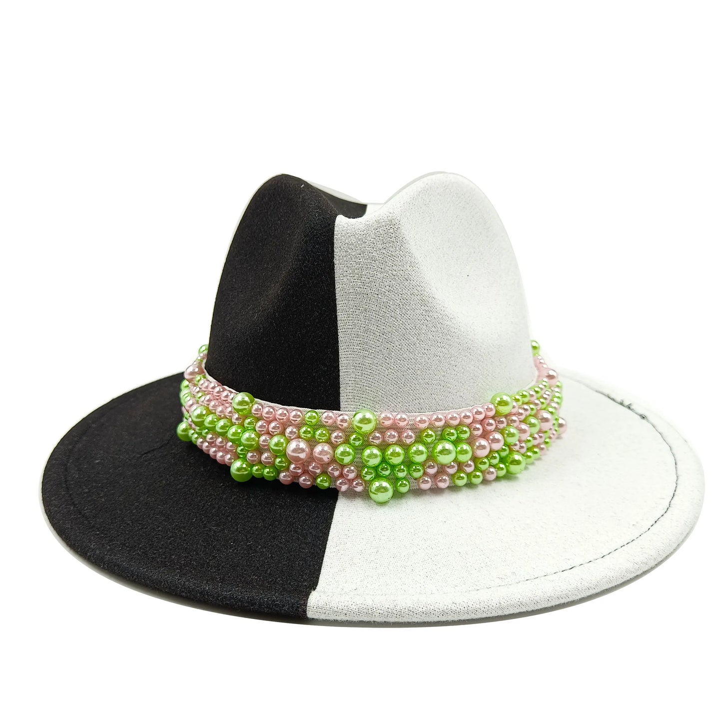 Fedora hat neutral wide brim jazz hat feather belt autumn and winter british vintage panama hat