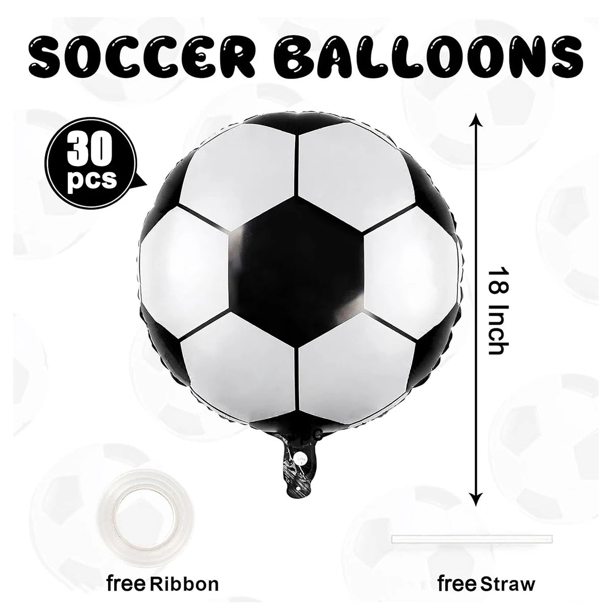 18 inches Soccer Balloons Soccer Themed Party Decor Soccer Ball Balloon For Birthday Sports Graduation Party Decoration
