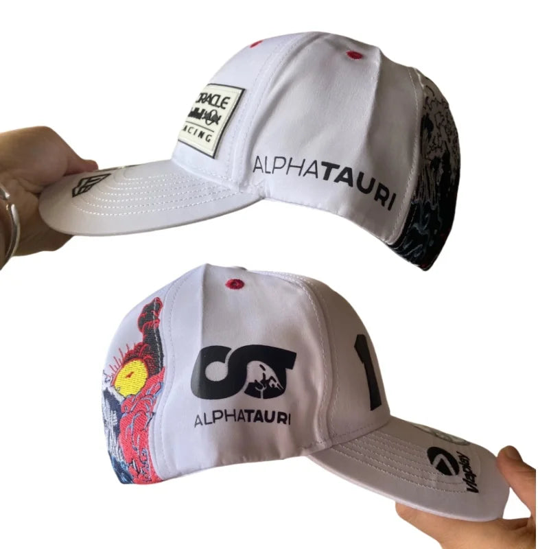Red Bull Mesh Hat Embroidered Red Bull Baseball Hat Men's and Women's Outdoor Multi functional Hat Red Bull Racing Hat