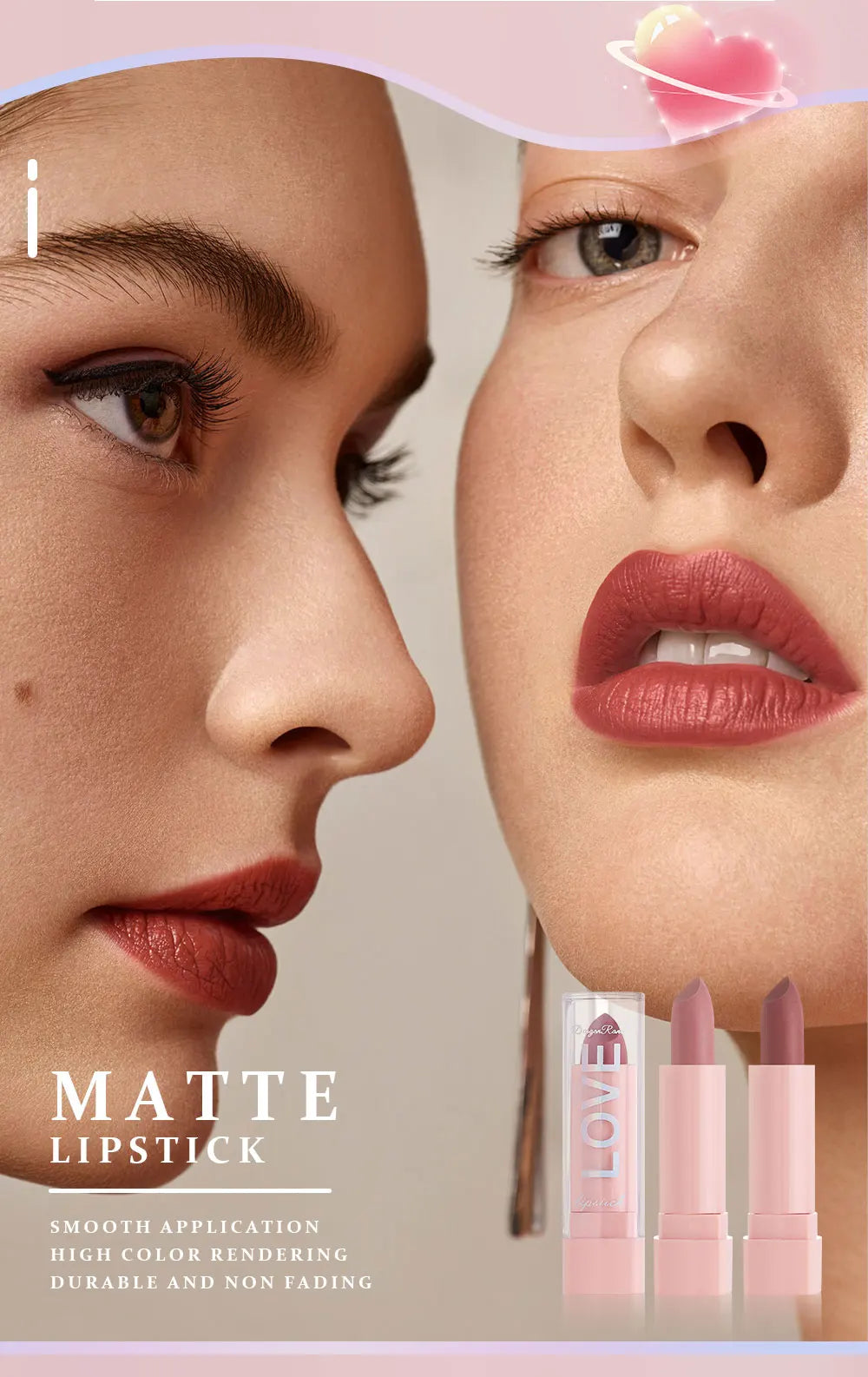 Lipstick Set for Autumn and Winter, Matte Waterproof Lips, Non-Fading, Non-Stick Cup, Whitening and Complexion Lip Gloss